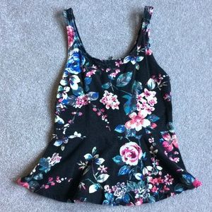 Floral peplum top